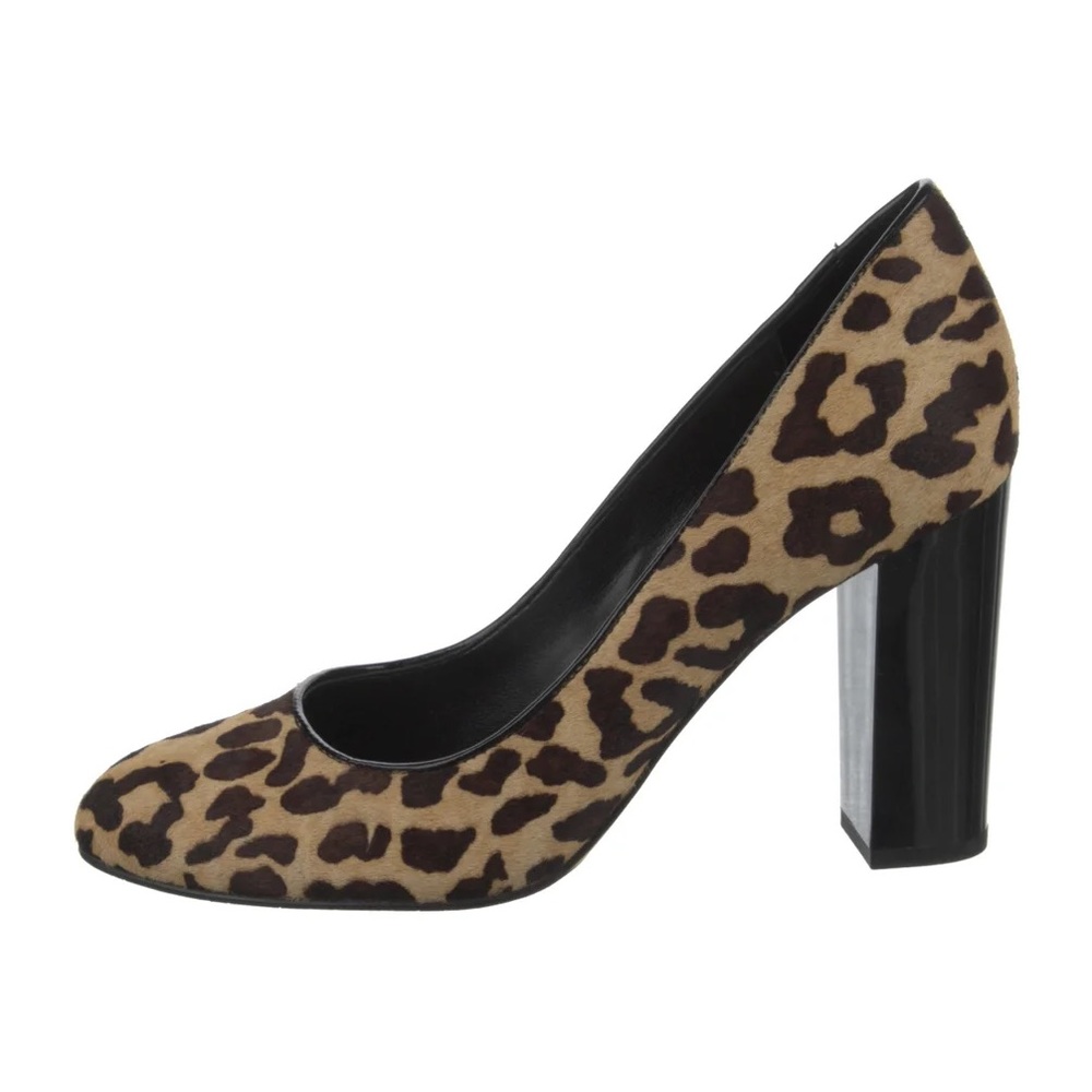 DONALD JPLINER leopard Animal Print Pumps Chunky heels 
Size: 9